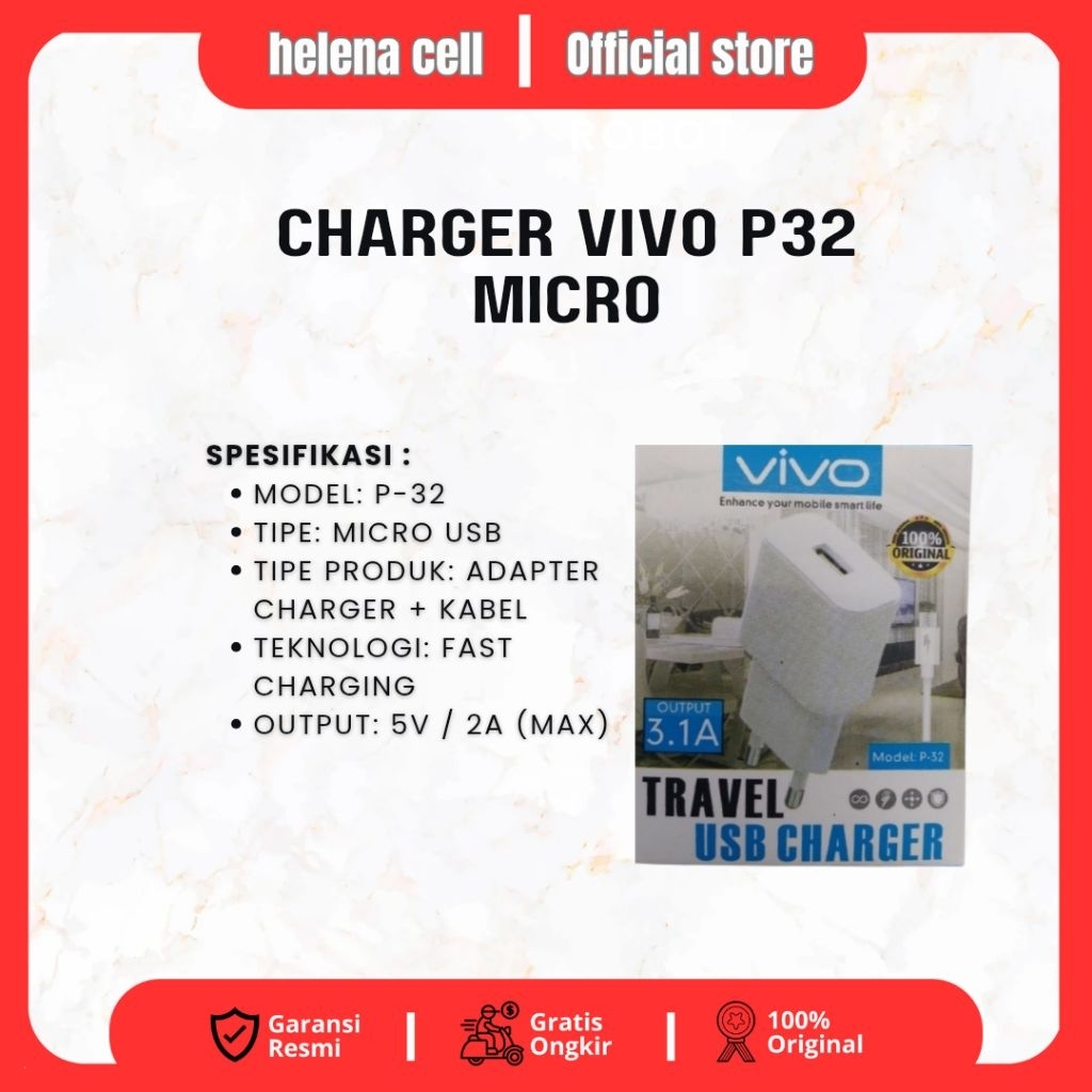 เครื่องชาร์จ Micro USB ของ Vivo P32