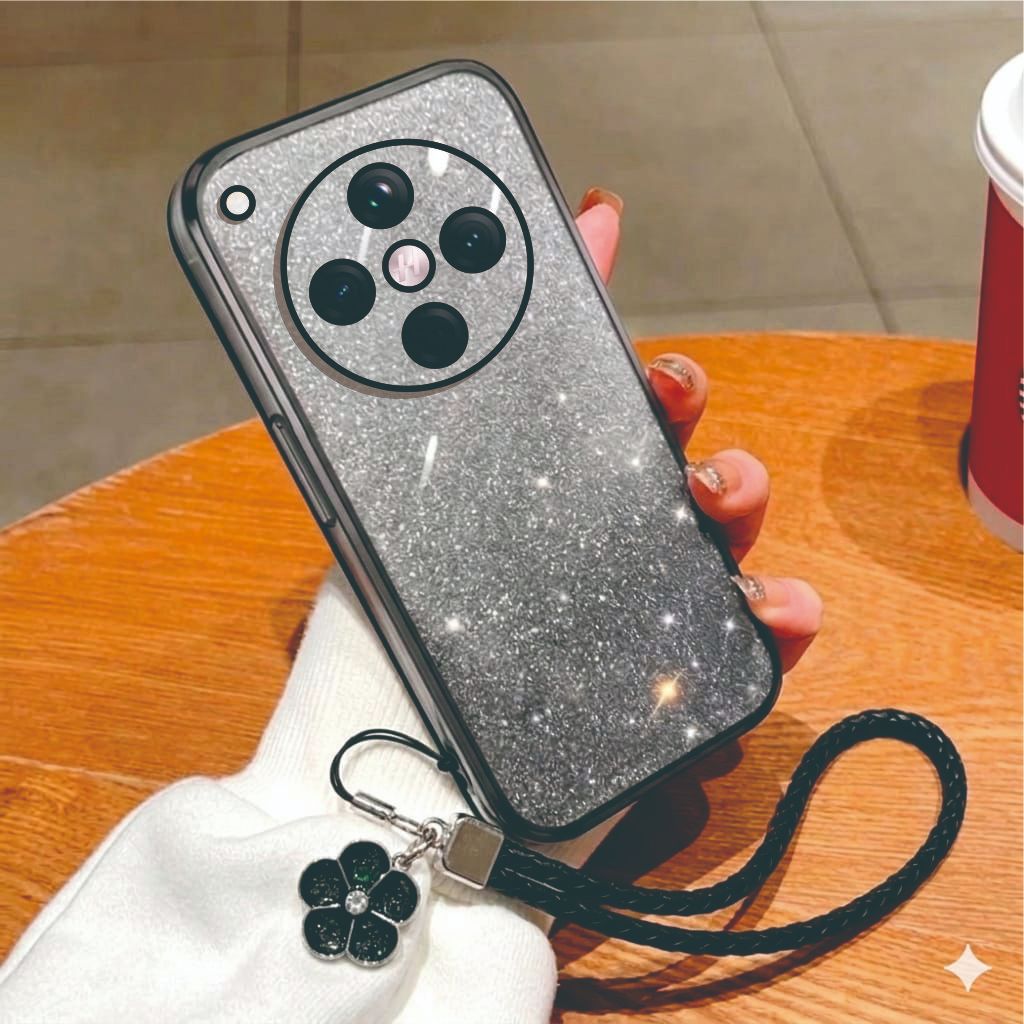 Oppo Find X8 5G X8 Pro 5G Luxury Glitter TPU Premium Silicon Free Lanyard Sweet Flower Store