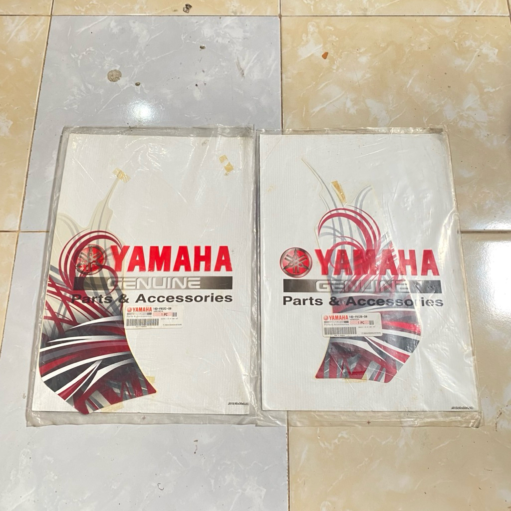 ต้นฉบับสีขาว Yamaha Mio soul 2010 สติ๊กเกอร์ปีก Striping YGP 14D-F832B-D0 14D-F832C-D0