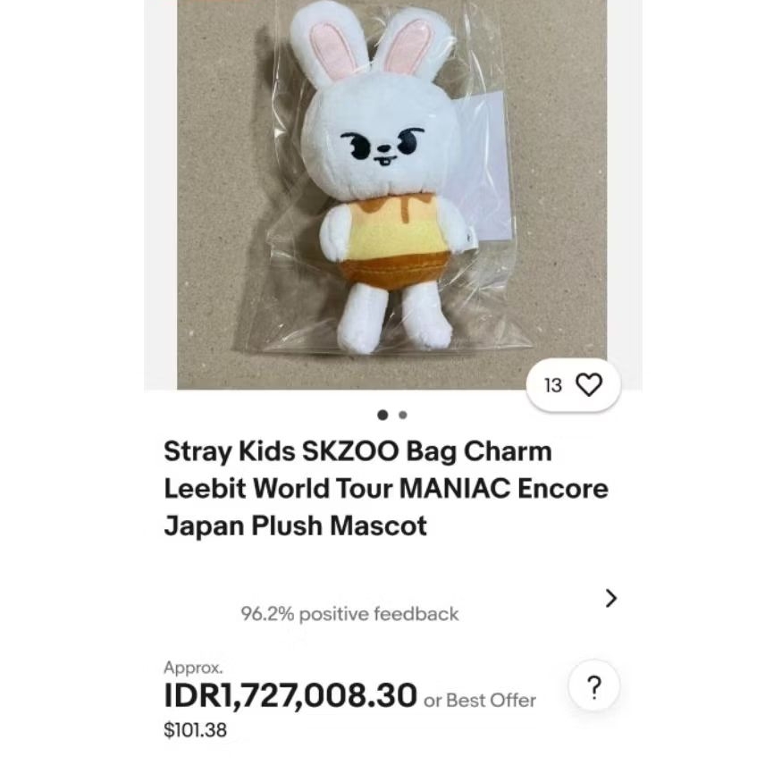 SKZOO PLUSH LEEBIT DOLL ORIGINAL MERCH JYP MANIAC PUDDING COSTUME