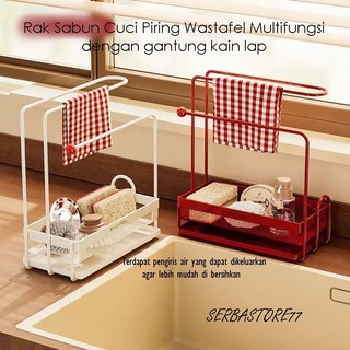Rak Sponge Sabun Cuci Piring Nordic Wastafel Estetik Rak Penyimpanan Spon Dapur kain lap