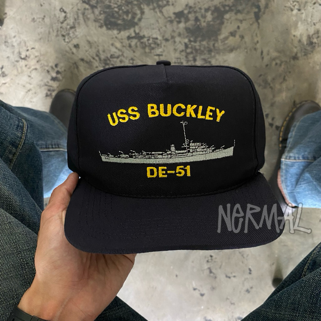 หมวกวินเทจ 90s USS BUCKLEY (ผลิตในอเมริกา)