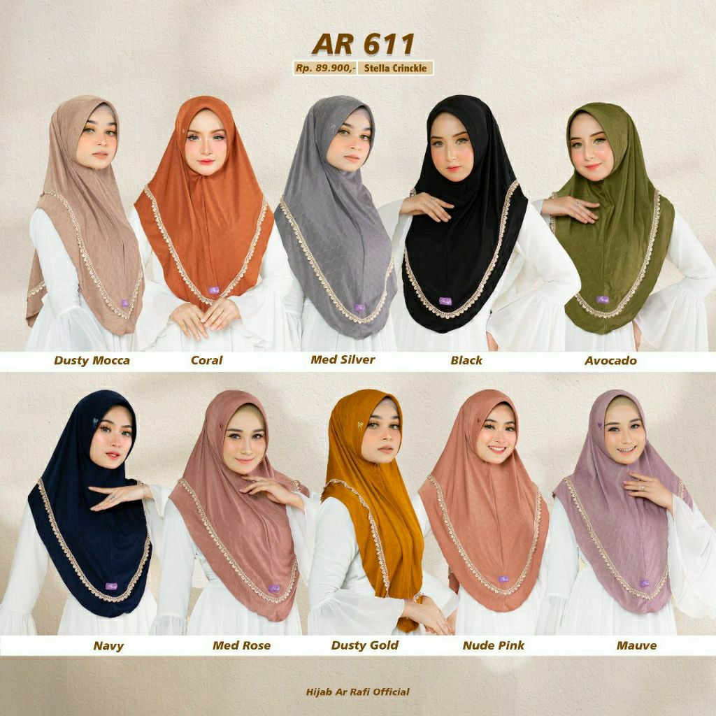 AR 611/BERGO AR RAFI/LATEST AR RAFI HIJAB