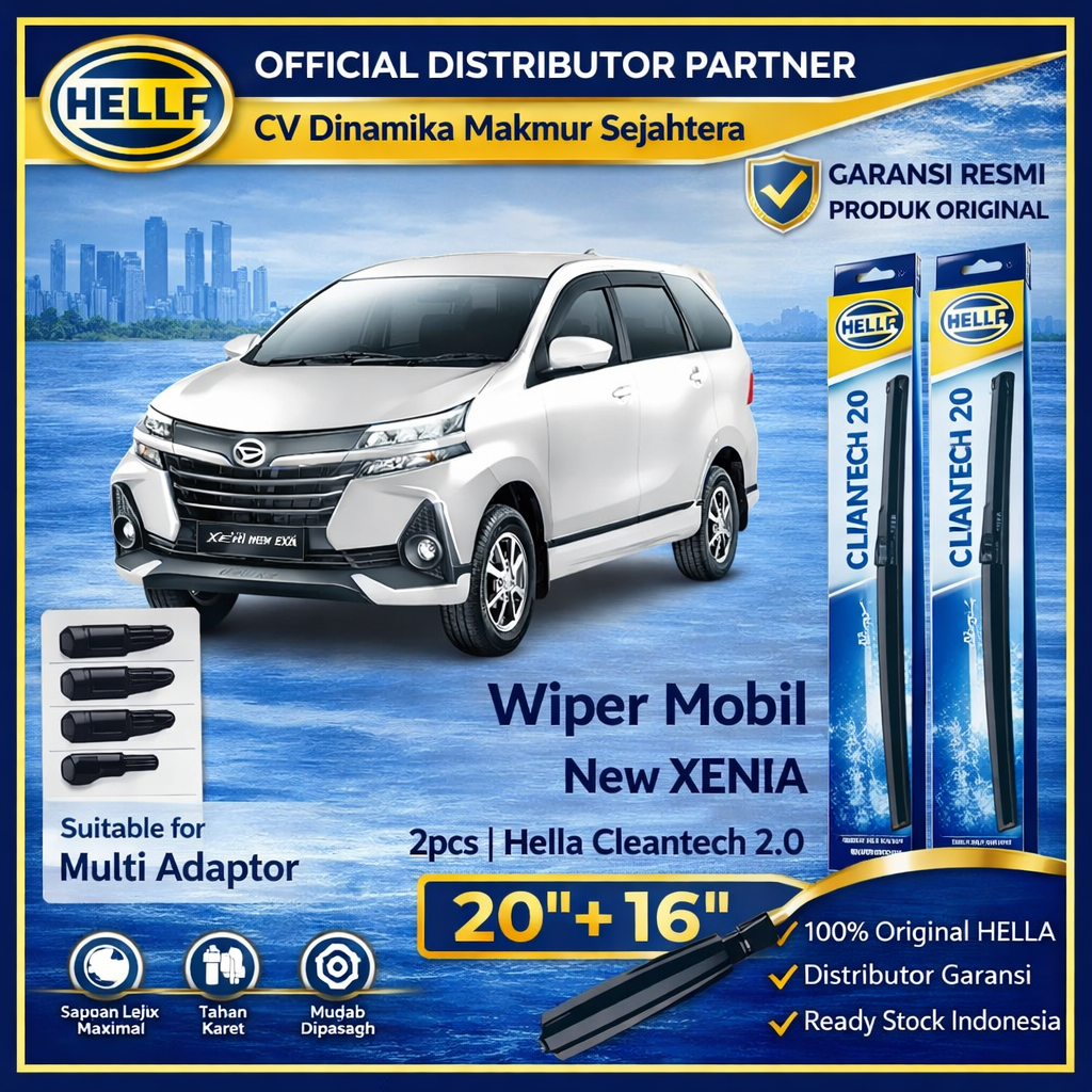 Daihatsu New Xenia 20 นิ้ว + 16 นิ้ว (2 ชิ้น) HELLA Cleantech 2.0 Original Car Wiper | ผู้จัดจําหน่า