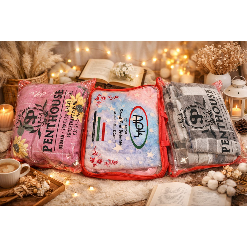 ผลิตภัณฑ์ Makassar Viral THICK SOFT BLANKET/LARGE BLANKET/THICK FUR BLANKET/FUR BLANKET/ADULT BLANKE