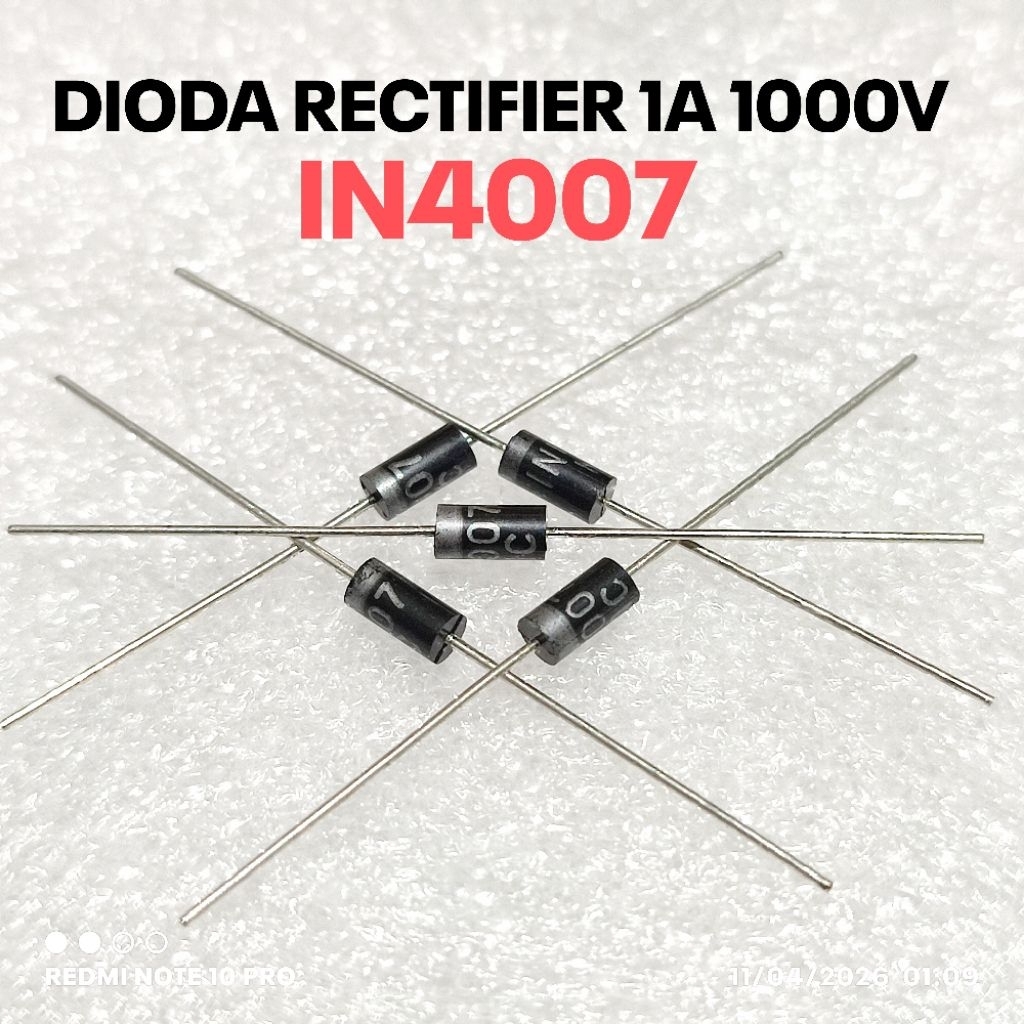 (PER 5 ชิ้น) DIEDE 1N4007 DIODE IN4007 4007 1A 1000V ไมโครโฟนดั้งเดิม