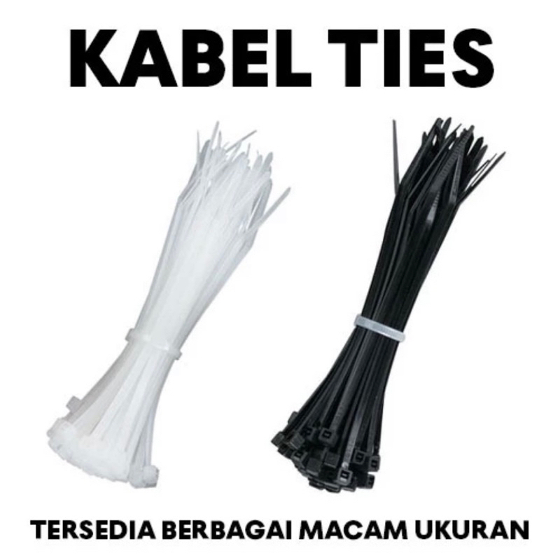 FRT Cable Ties เคเบิ้ลไทร์ไนลอนสีขาวและสีดํา 2.5 x 150 มม. (15 ซม.) CV 150