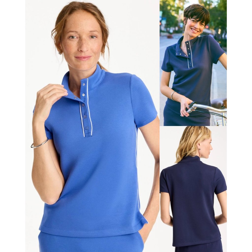 CHC Soft Pique Piped Pullover เสื้อยืดคอปกผู้หญิง - 2226