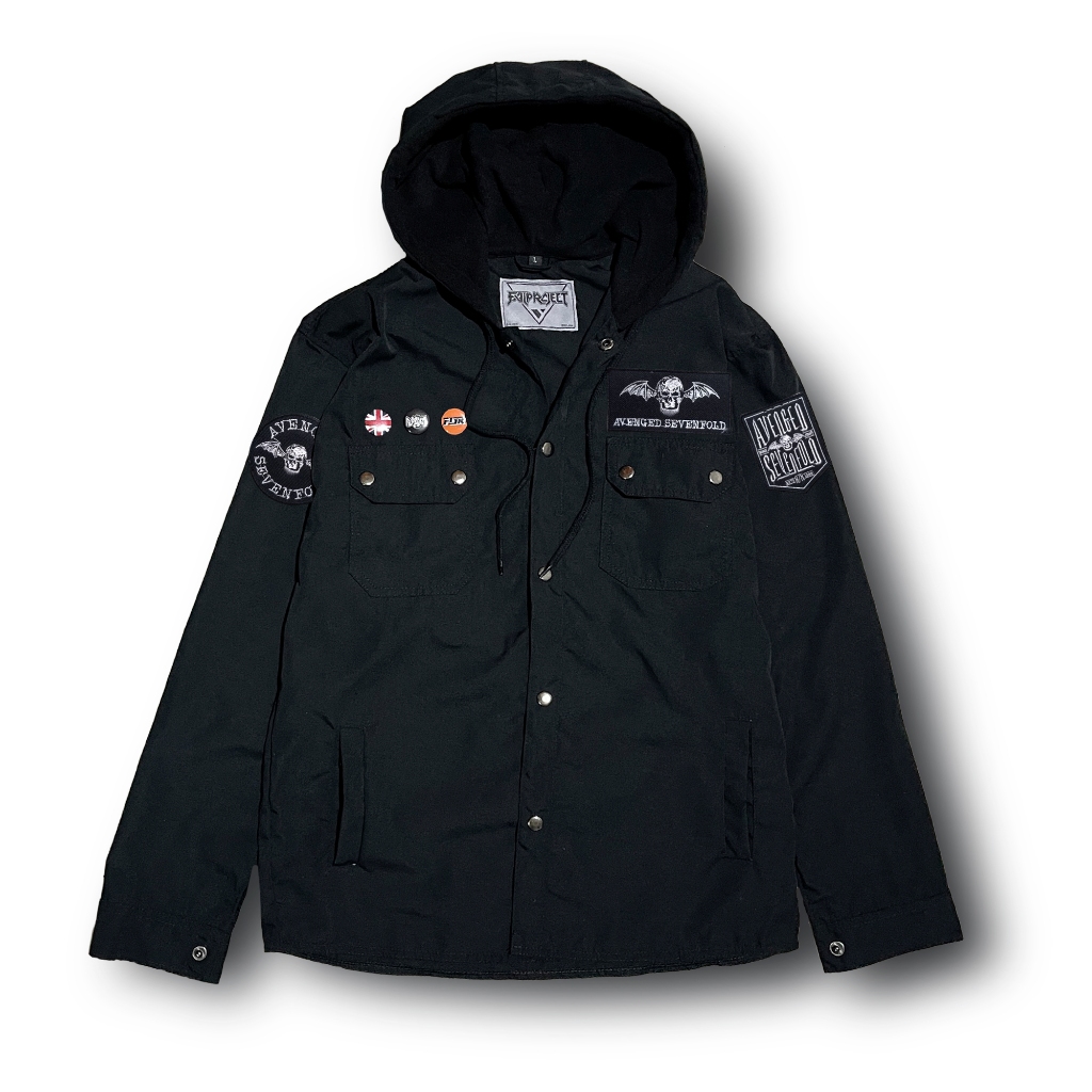 Field Hoodie Jacket Rock Black