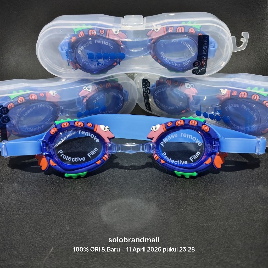 DIADORA KIDS BOYS UV PROTECT SWIMMING GOGGLES AF4700 BLUE/ DIABGL25091U