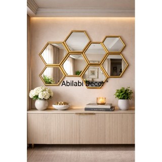 Cermin Hexagonal Cermin Asli 100%