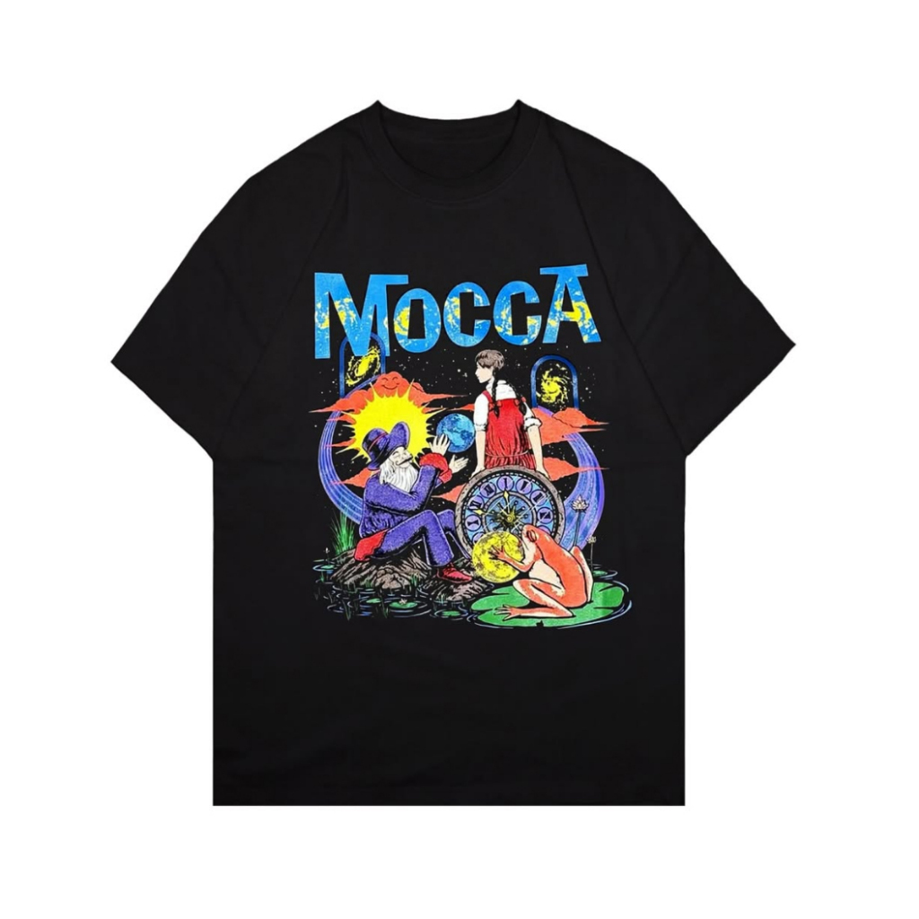 Mocca Easy Like 123 เสื้อยืดลําลอง Unisex ผ้าฝ้าย 100% เสื้อยืดสีดํา