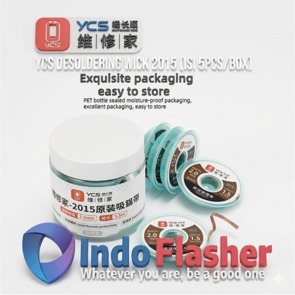 YCS Desoldering Wick 2015 (5 ชิ้น/กล่อง) Solder Wick 2015 Solder Away - Goodwick