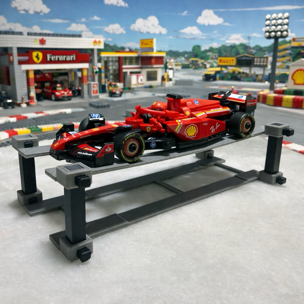 ชั้นวางจอแสดงผลสําหรับ Lego Speed Champions F1 2 ตัว