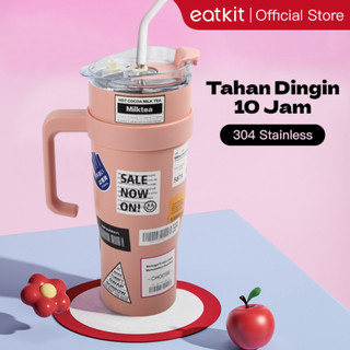 Eatkit Tumbler 1200ml Stainless Steel 304 Botol Minum Tahan Panas Dan Dingin Mug Portable Bpa Free