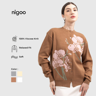 NIGOO Anggrea Knit Cardigan Knitwear Wanita