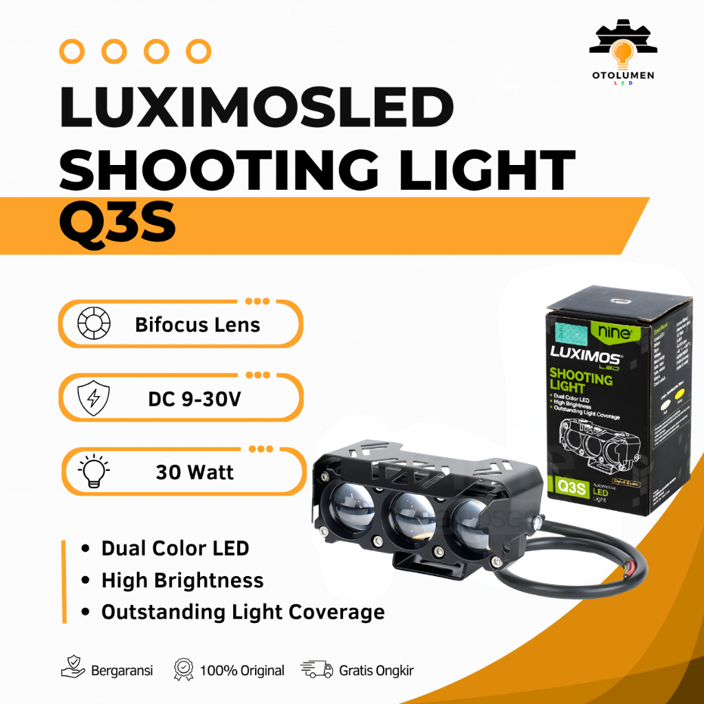 MATA SQL3 30W Devil Eye White Yellow Laser Projector สําหรับรถยนต์รถจักรยานยนต์ Q3s - LUXIMOSLED