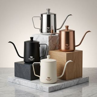 Ceret Teko Kopi Leher Angsa Gooseneck Drip Kettle Pour Over Alat Barista Seduh Air Panas Logam 304