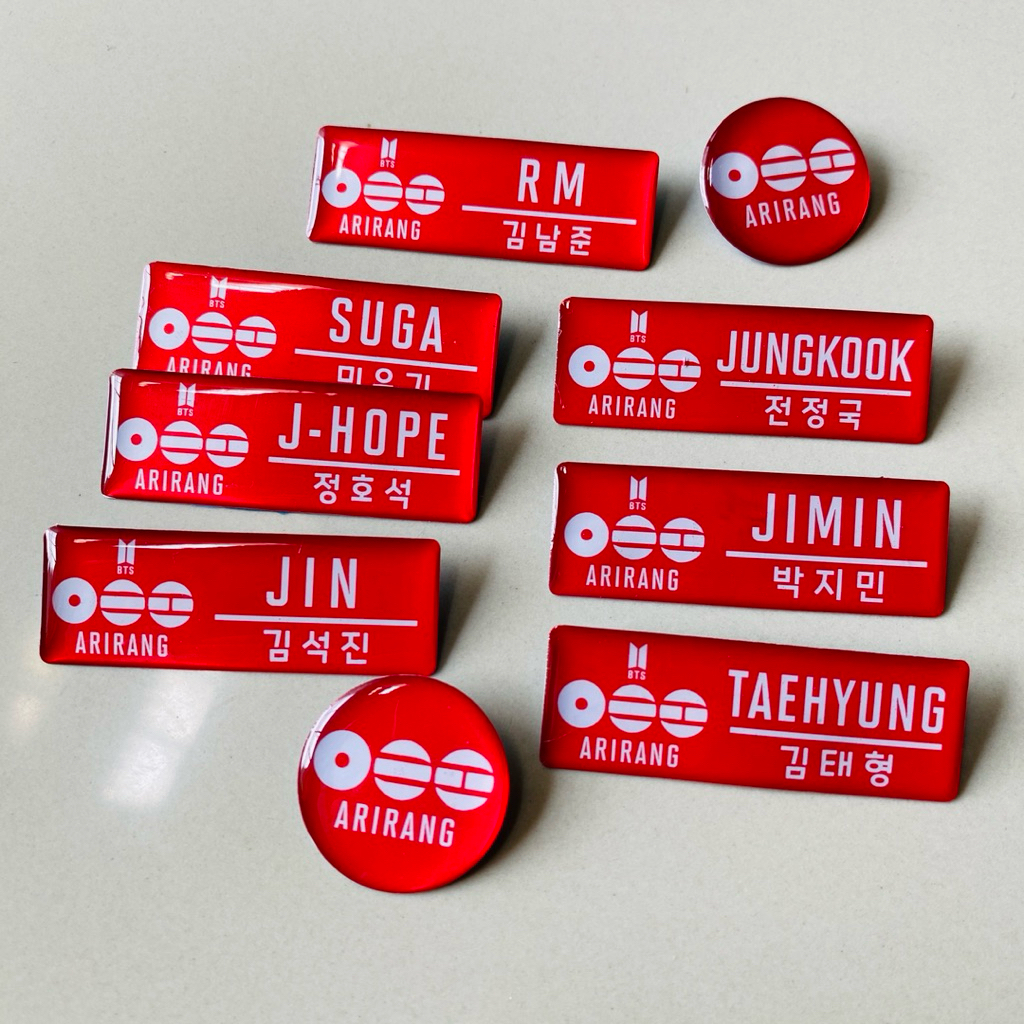 BTS arirang ป้ายชื่อ Pin fanmade เข็มกลัด