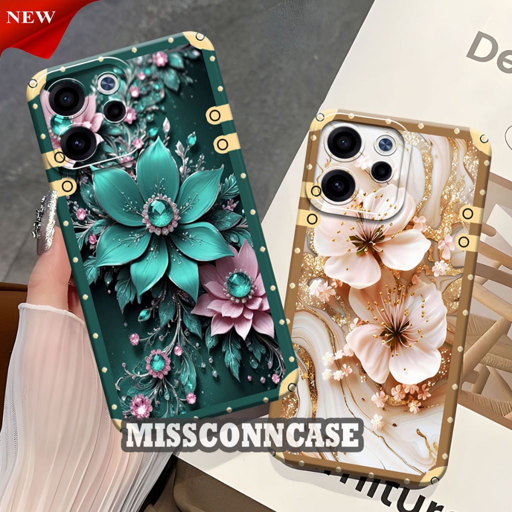 HP Oppo Reno 15F Softcase - Oppo Reno 14F - เคสโทรศัพท์กรอบลายดอกไม้น่ารัก - เคสโทรศัพท์อินเทรนด์ - 