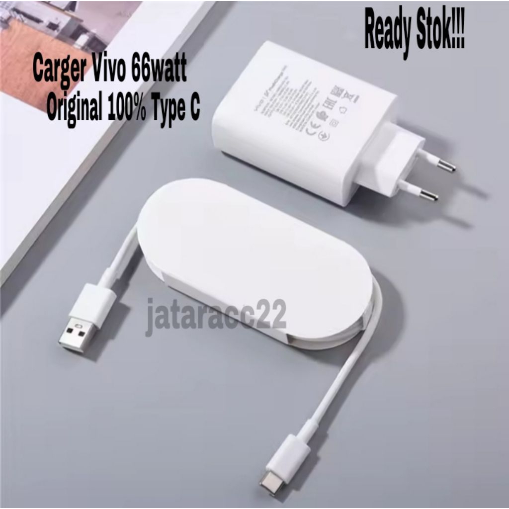 VIVO V27E 5G CHARGER ต้นฉบับ 100% 66WATT USB TYPE C แฟลชชาร์จ ORIGINAL HP CHARGER FAST CHARGER