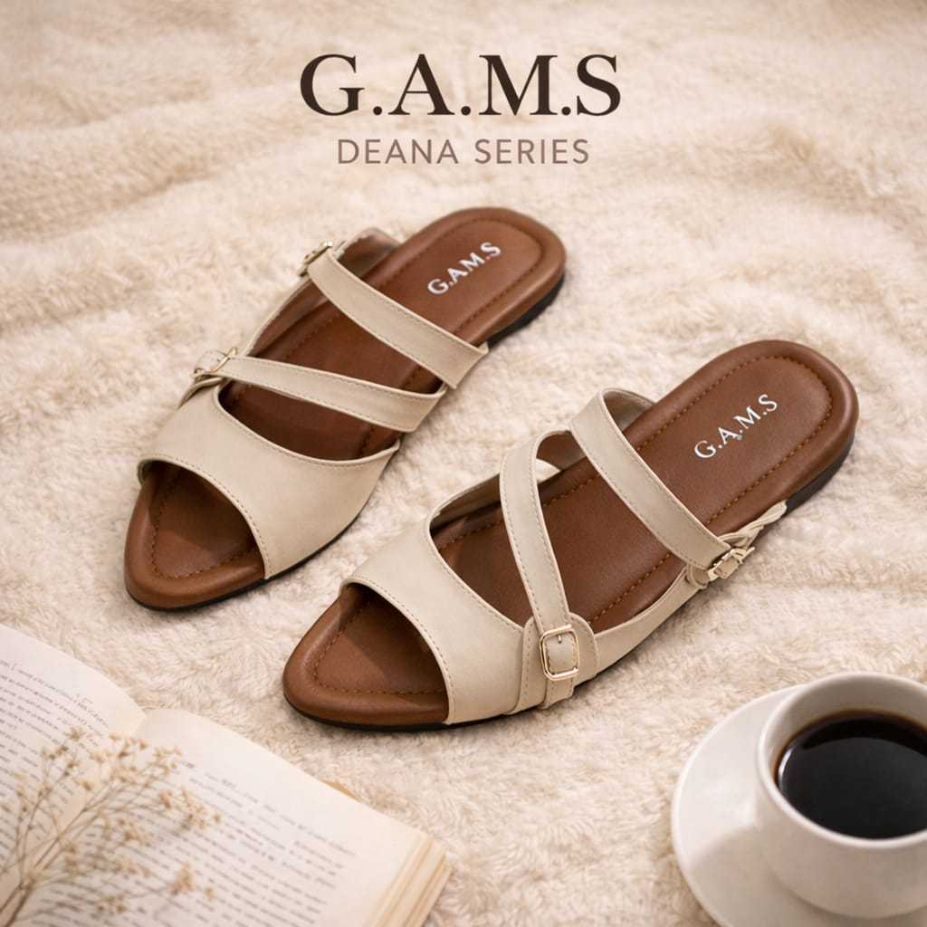 Deana Womens Mules Sandals Double Buckle Gold, Soft Mules รองเท้า VIRAL 2026 ล่าสุดผู้หญิงรองเท้า Mu