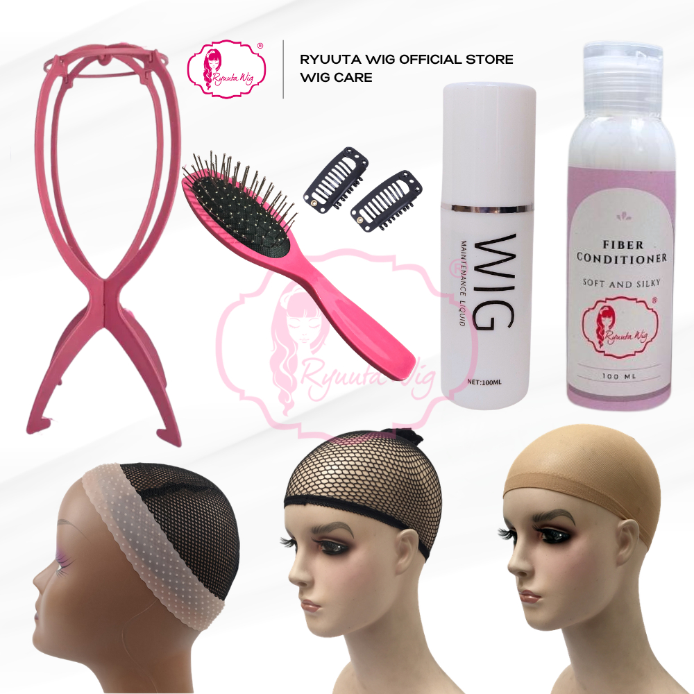 Ryuuta Wig Care Hairnet Cap Stand Spray Conditioner Brush ที่คาดผมซิลิโคน ฯลฯ