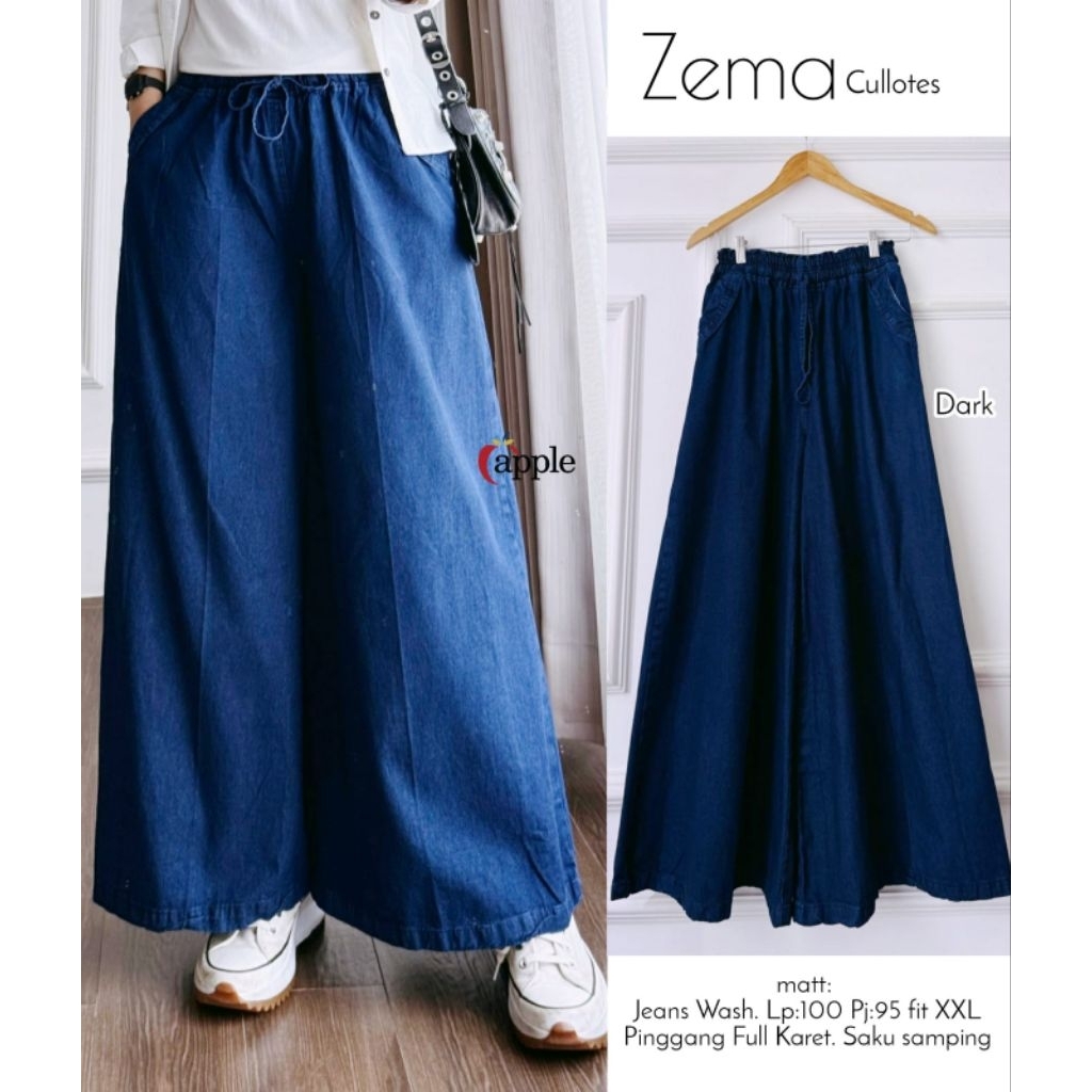 ZEMA JUMBO CULOT PANTS/CASUAL WOMENS PALAZO PANTS/IMPORTED WASH JEANS/LP 100 CM FIT XL