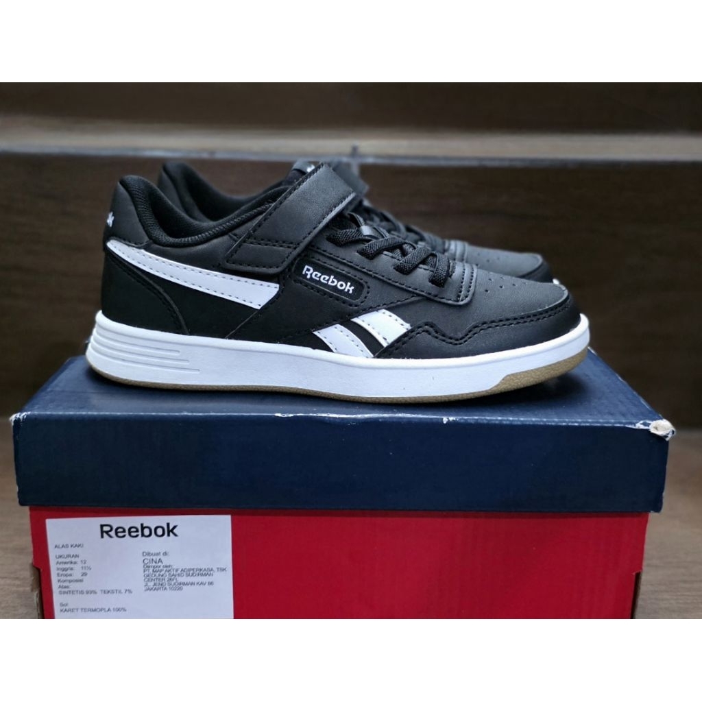 Reebok Court Advance Elastic & Top Strap (ขนาด 32.5 พื้นรองเท้า 21)