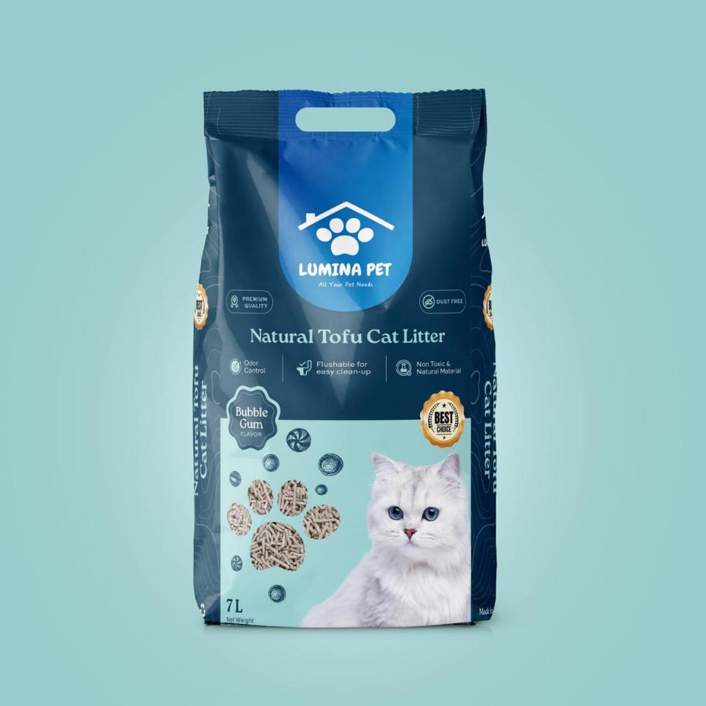 Lumina Pet Tofu Soya Cat Litter 7L ปราศจากฝุ่น LUMINA TOFU SOYA 7L LUMINA TOFU SAND ทรายแมว soya เต้