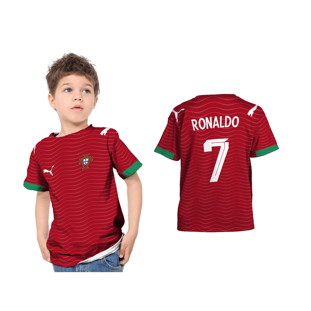 Neo Jersey - FIFA World Cup PORTUGAL Kids Jersey | เสื้อฟุตบอลโลกสําหรับเด็ก PORTUGAL | Dryfit Milan