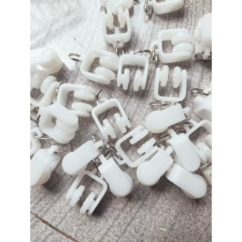 FLEXY RAIL WHEELS 10 ชิ้น/BEND RAIL WHEELS/CURTAIN WHEELS
