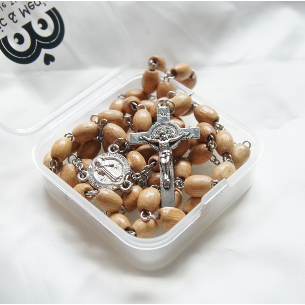 Mic & Megs CATHOLIC ROSARY WOODEN BEAD
