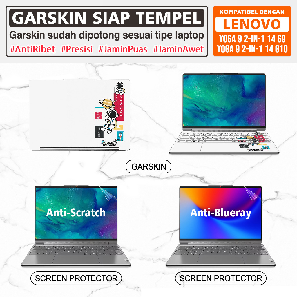 ฝาครอบคีย์บอร์ดเข้ากันได้กับ Lenovo Yoga 9 9i-14 2-in-1 14IMH9 Gen 9 Tpu ซิลิโคนใส