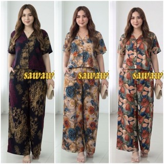 New One Set Crop Setelan Celana Kulot Wanita Hightwaist Rayon Premium Busui Friendy BB MAX 75KG