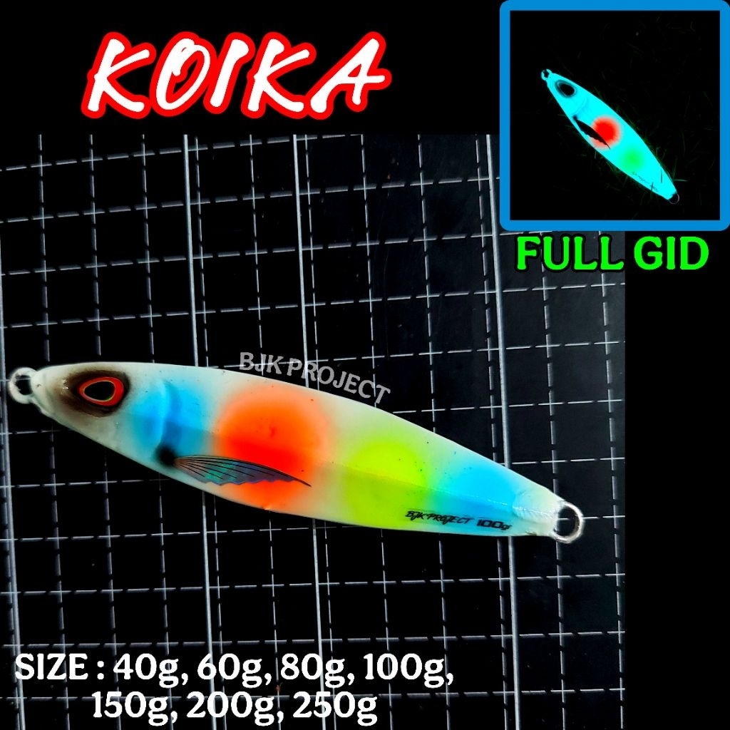 METAL JIG KOIKA RAINBOW TOTOL 40g ถึง 250g GID BLUE รุ่นใหม่ BJK