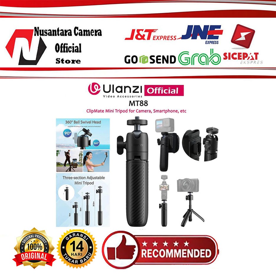 Ulanzi MT88 ClipMate ขาตั้งกล้องขนาดเล็กสําหรับกล้อง สมาร์ทโฟน GoPro Action Cam