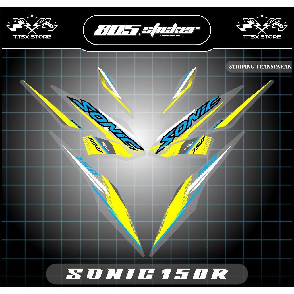 สติ๊กเกอร์ TRANSPARKENT HONDA SONIC STRIPING/COOL SONIC 150R MTF26