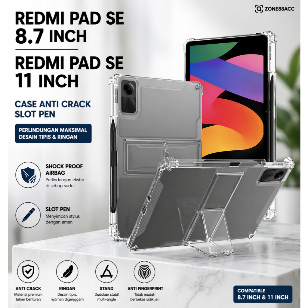 Silicon Redmi Pad SE / เคส redmi pad se / Case Redmi Pad SE / softcase redmi pad se / cover slot pen