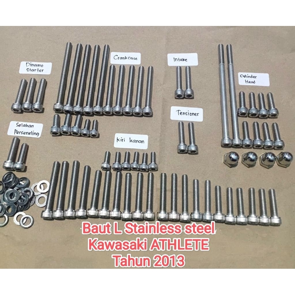 Kawasaki ATHLETE Bolts 2013 Stainless Steel L Key ATHLETE