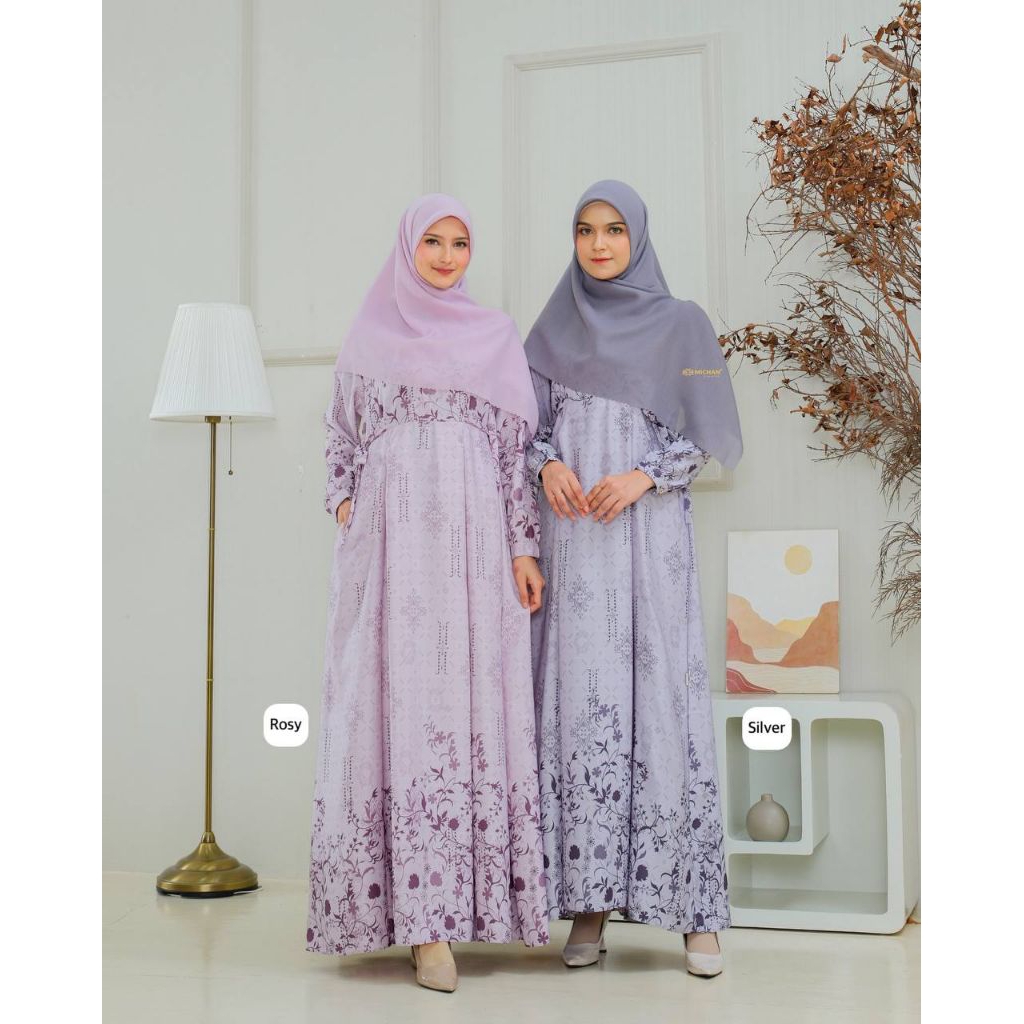 HAWA MAXMARA DRESS BY MICHA - MICHAN MOTIF DRESS - MAXMARA GLOSSY DRESS