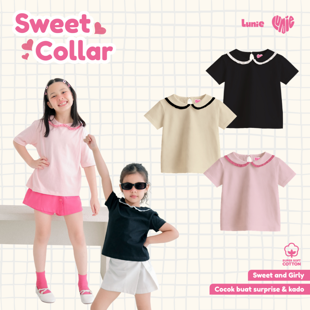 Lunie - Sweet Collar - เสื้อยืดเด็ก+ผู้ใหญ่