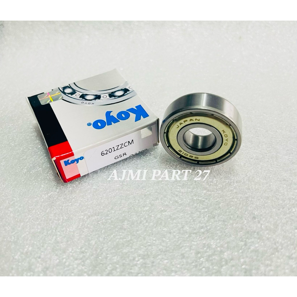 แบริ่ง Laher 6201ZZ KY Bearing 6201 ZZ ฝาเหล็ก (1 ชิ้น)