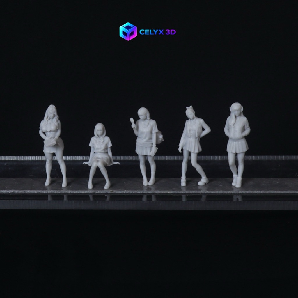 1:64 Scale Resin School Girls Diorama Miniature