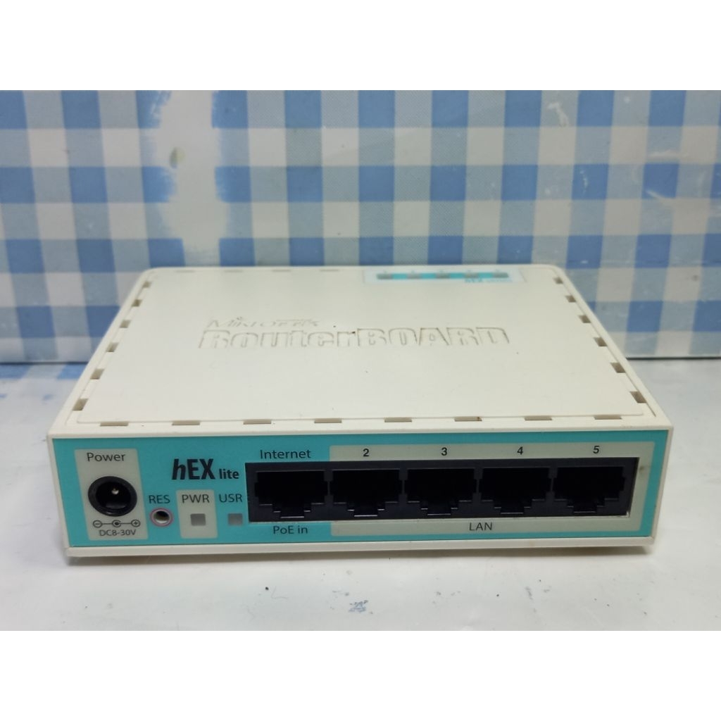 MIKROTIK HEX LITE RB750R2 BB/BADBLOCK 0.00%_TESS NORMAL UNIT+ADAPTOR