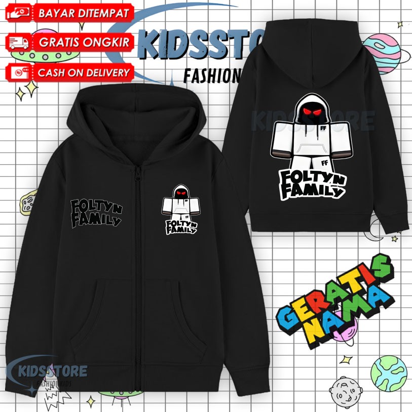 Roblox Foltyn Family Viral Cute Childrens ZIPPER HOODIE / Childrens ZIPPER Jacket Youtuber FF Foltyn