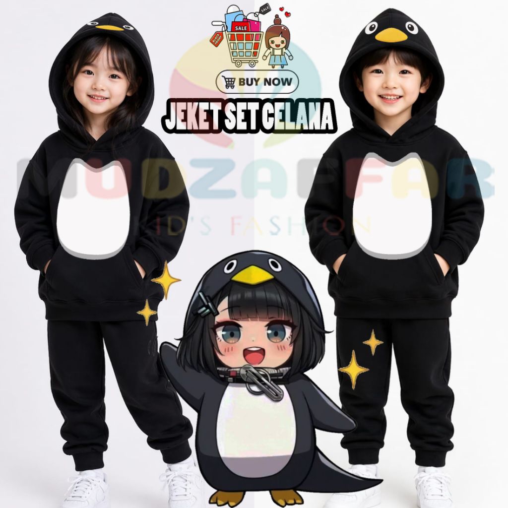 GUGU GAGA CHILDRENS SUIT JACKET GUGUGAGA PENGUIN MOTIF SUIT JACKET