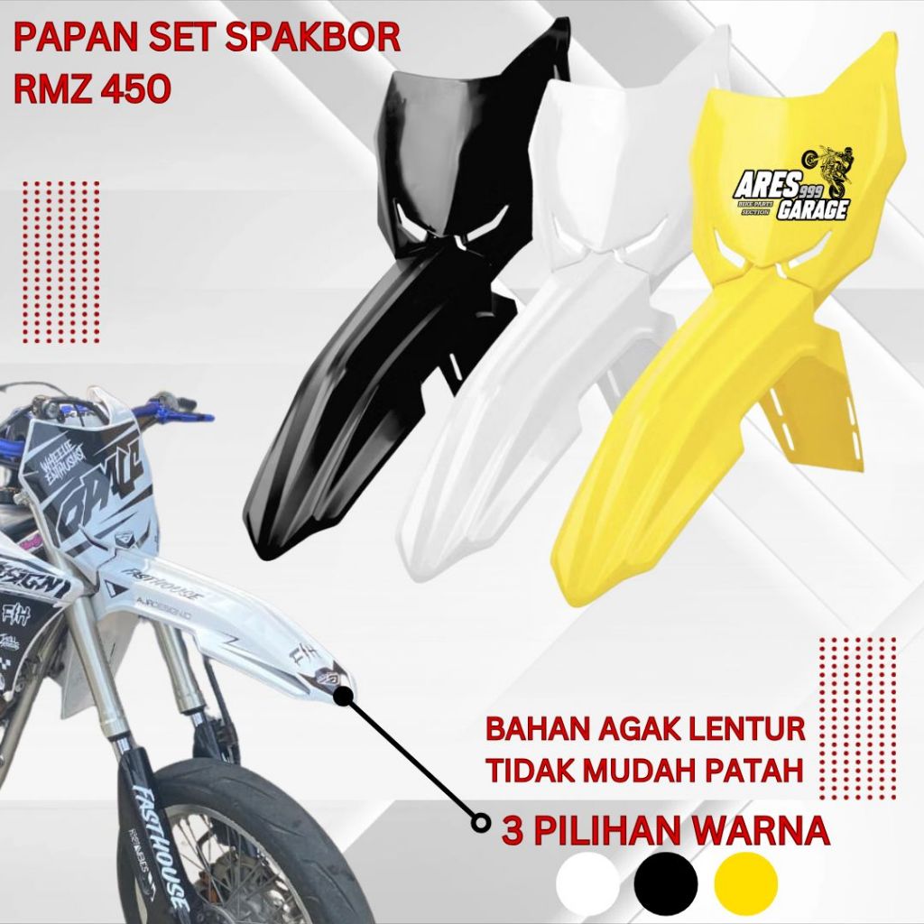 RMZ 450 Fender Board SET RMZ 450 Fender Board RMZ 450 Front Fender Board RMZ 450 วัสดุยืดหยุ่น