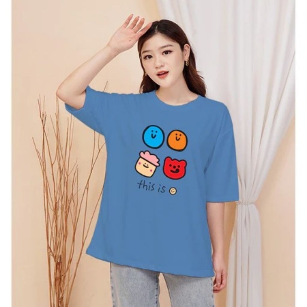 JF - เสื้อยืด SHORT-SLEEVED DISTRO พร้อม THIS IS SMULE MOTIF / SHORT-SLEEVED WOMENS DISTRO T-SHIRTS 