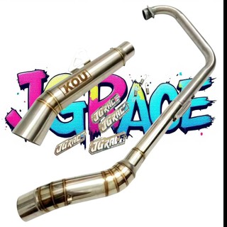 KNALPOT  RACING KOU NON GAWSOLL STAINLESS FULLSET fullset VIXION SATRIA FU FUFI SONIC MX135 MX KING TIGER VIXION NEW/OLD DLL
